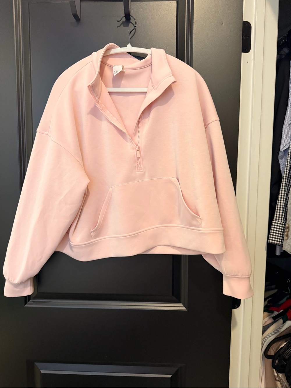 all in motion Pale Pink Half-Zip Pullover Sweatshirt